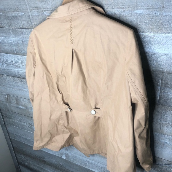 J Jill beige button up lightweight trench coat jacket - Picture 3 of 4